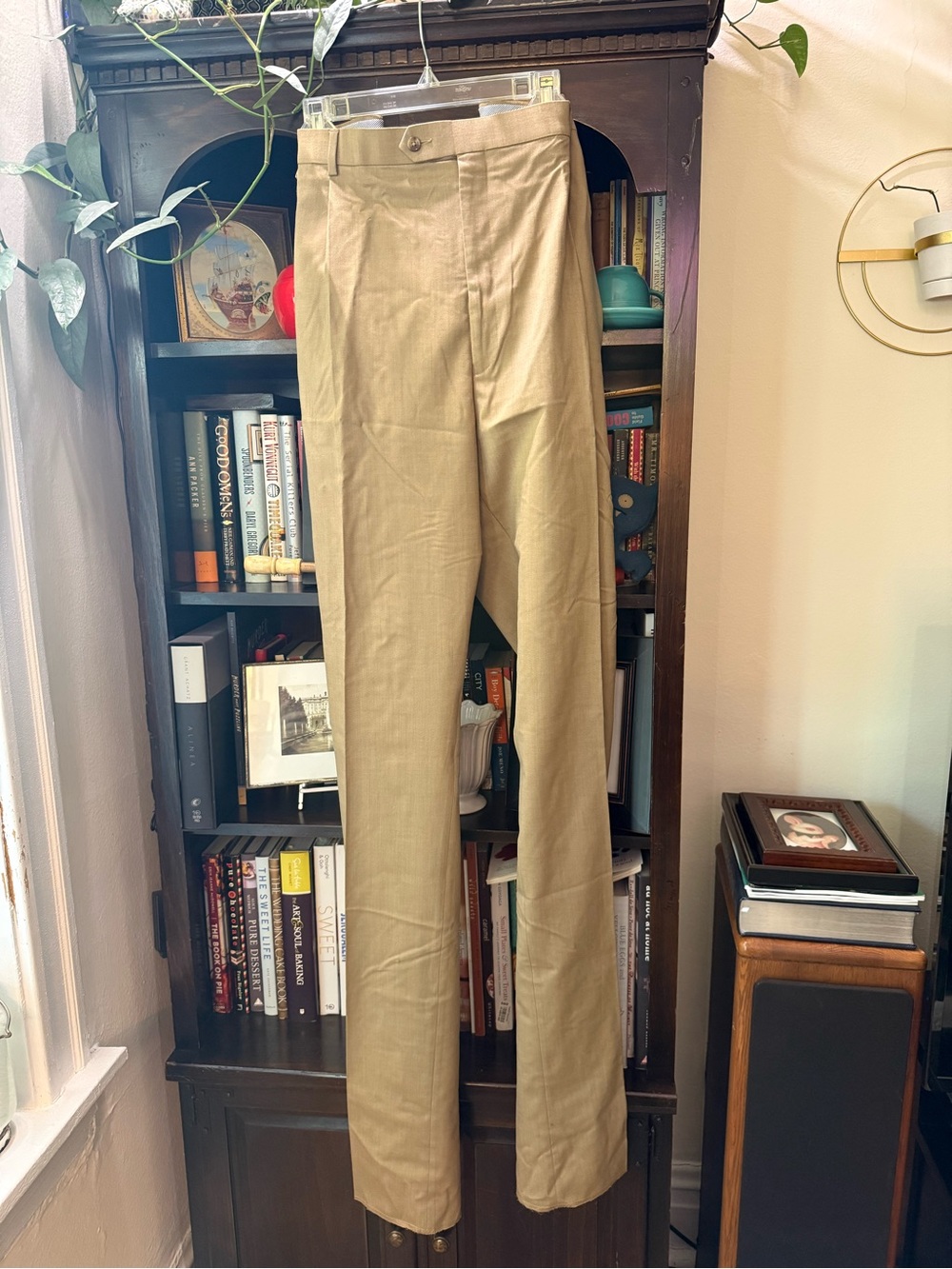 Hart Schaffner Marx Men's Tan Wool Chinos - Straight Leg